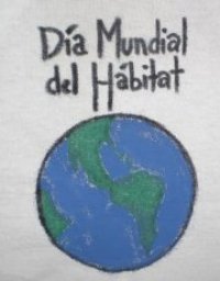 Esfera representativa del mundo por el día mundial del habitat 