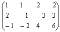 matriz ampliada del sistema 3x4