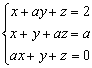 Sistema 3x3 con parámetro para discutir y resolver