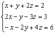 Sistema 3x3 a resolver por Gauss