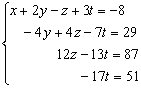 Sistema escalonado equivalente al anterior