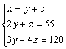  Sistema de 3 ecuaciones con 3 incógnitas equivalente al anterior